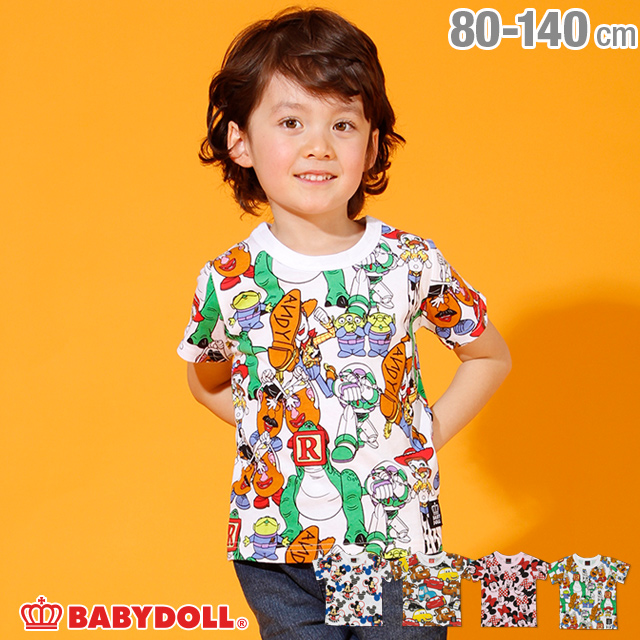 50 Off Sale ディズニー 総柄tシャツ 2136k 80cm ミッキー トップス Babydoll ベビードール オンラインショップ 子供服 通販 公式