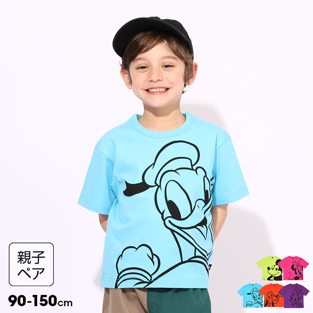 【ネコポス】対応可 NEW 一部店舗/通販限定 親子お揃い ディズニー キャラクターTシャツ 6467K