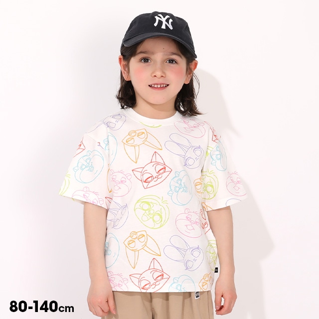 2/17NEW ディズニー WEB限定 ズートピア 総柄Tシャツ 1331K