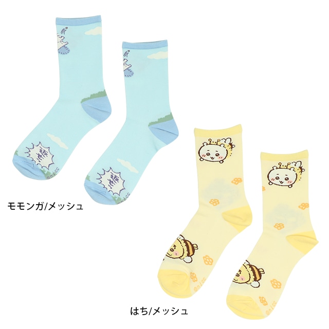 7/2NEW ちいかわ メッシュ/クルーソックス 1239(22-24c はち