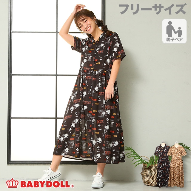 20％OFF SALE 親子お揃い ディズニー リゾート柄ドライワンピース