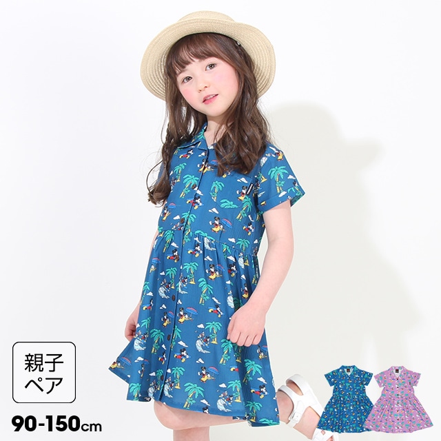 6/22～20％OFF SALE ディズニー 親子お揃い リゾート柄ワンピース ...