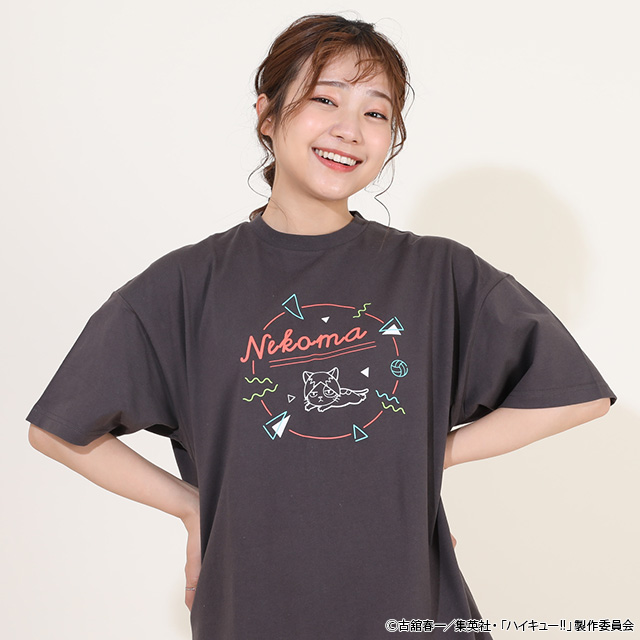 8/5再販 ハイキュー!! ネオン風Tシャツ 9859A(M クロオネコ): トップス| 子供服・ベビー服の通販はBABYDOLL(ベビードール)  オンラインショップ