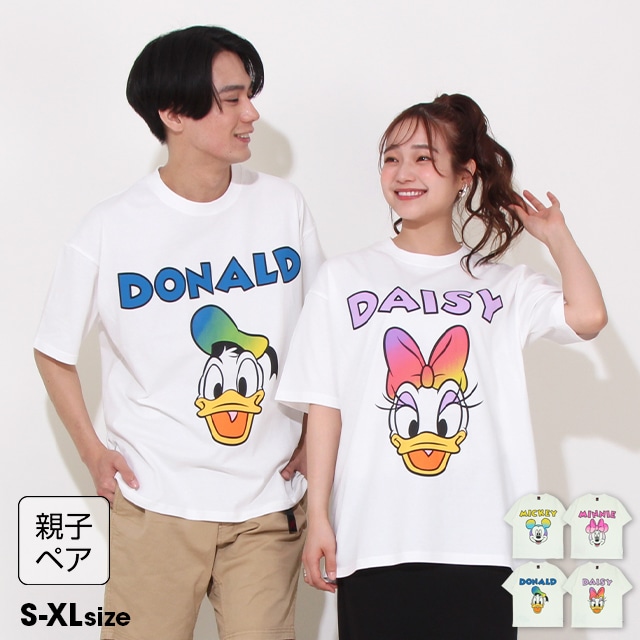 5/21NEW 親子お揃い ディズニー グラデーションキャラクターTシャツ 0577A