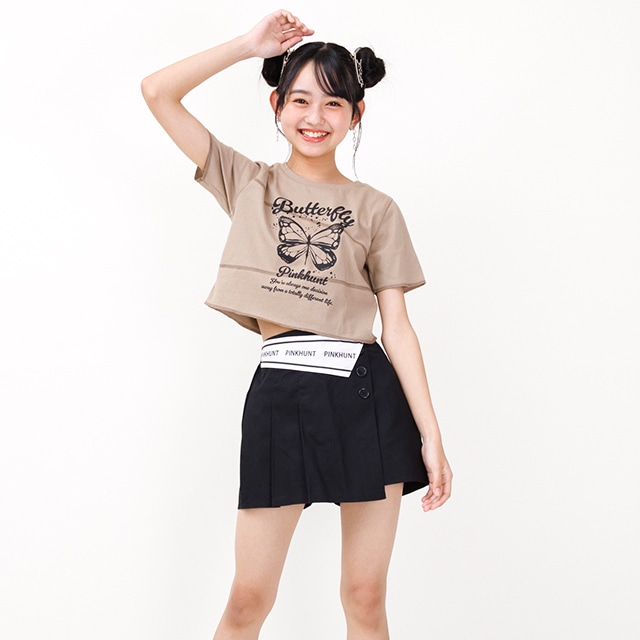 4/21NEW PINKHUNT 折り返しウエストスカパンショートパンツ