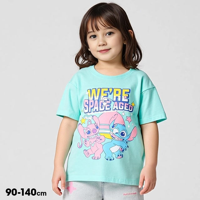 【ネコポス】対応可 7/14NEW ディズニー ラメTシャツ 0737K