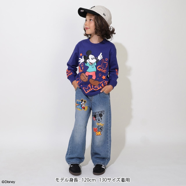 Disney - きかページ ウエストデザインタックワイドパンツ