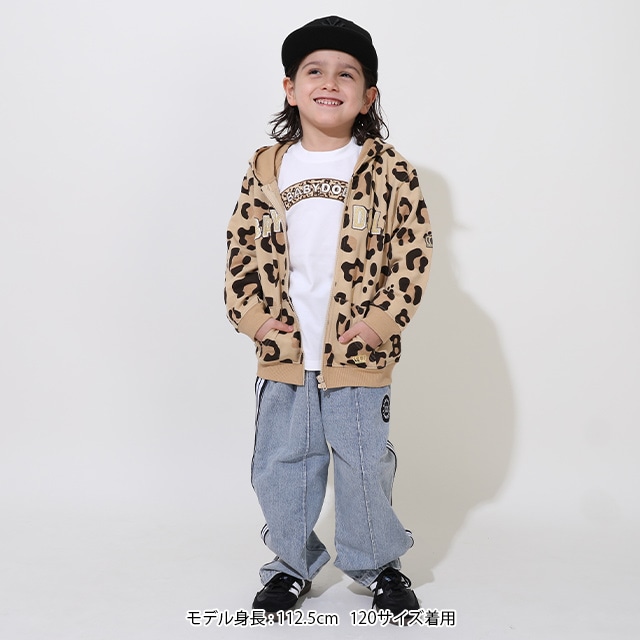 9/18NEW 親子お揃い アーチラメロゴアニマルジップパーカー