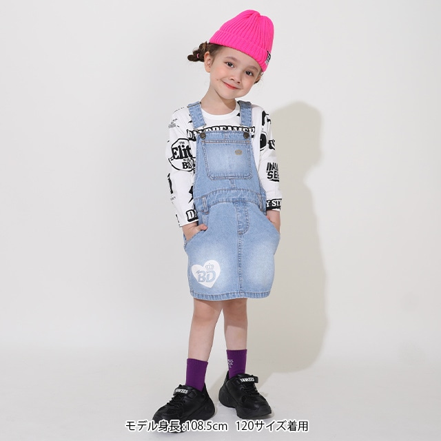 Baby Dior デニム ジャンパースカート 12M 8/12NEW デニムジャンパースカート 0848K(80cm ライトブルー