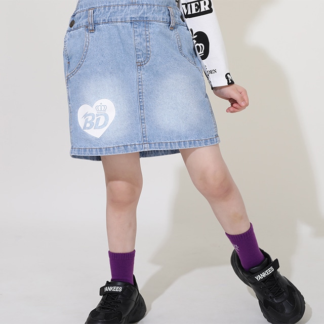 希少♡ヒステリックミニ　デニムワンピース　ジャンバースカート　95cm パンダ 希少♡ヒステリックミニデニムワンピースジャンバースカート95cm