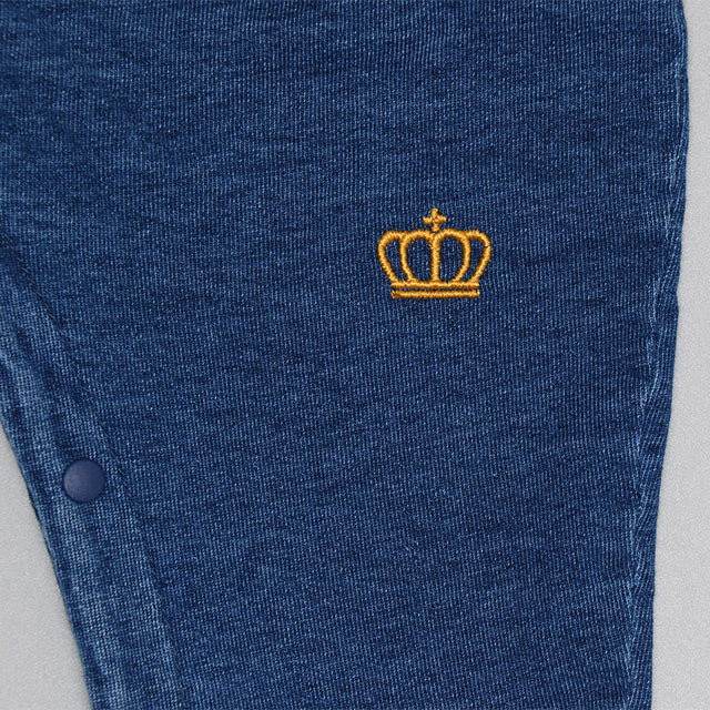 9/24NEW アニマルロゴワッペンロンパース 0856B(70cm ホワイト