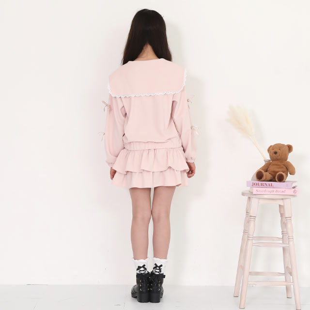 8/18NEW PINKHUNT サイドギャザーフリルスカート 0884K