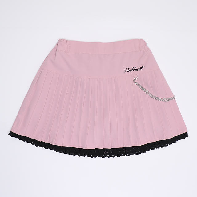 8/20NEW PINKHUNT チェーン付きプリーツスカート 0887K