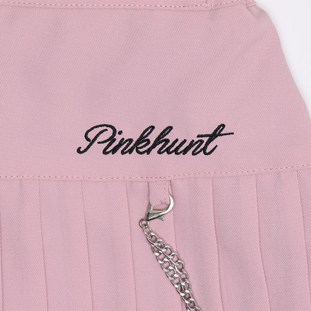 8/20NEW PINKHUNT チェーン付きプリーツスカート 0887K