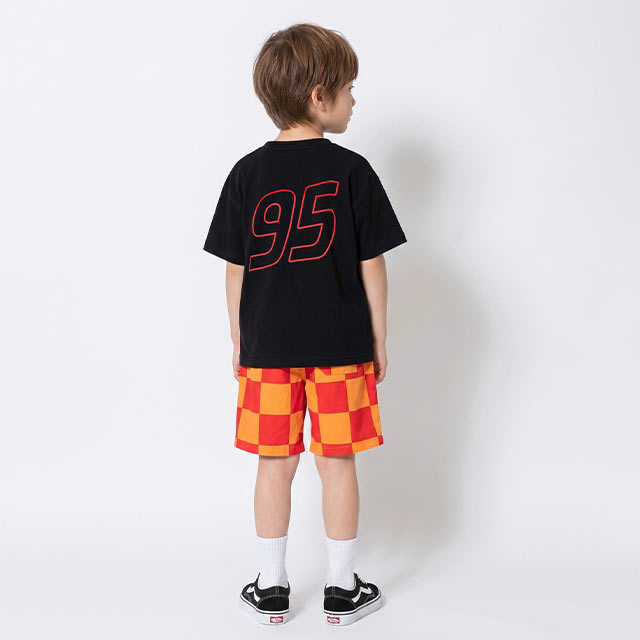 ネコポス】対応可 WEB限定 総柄ハーフパンツ 1354K(90cm レッド